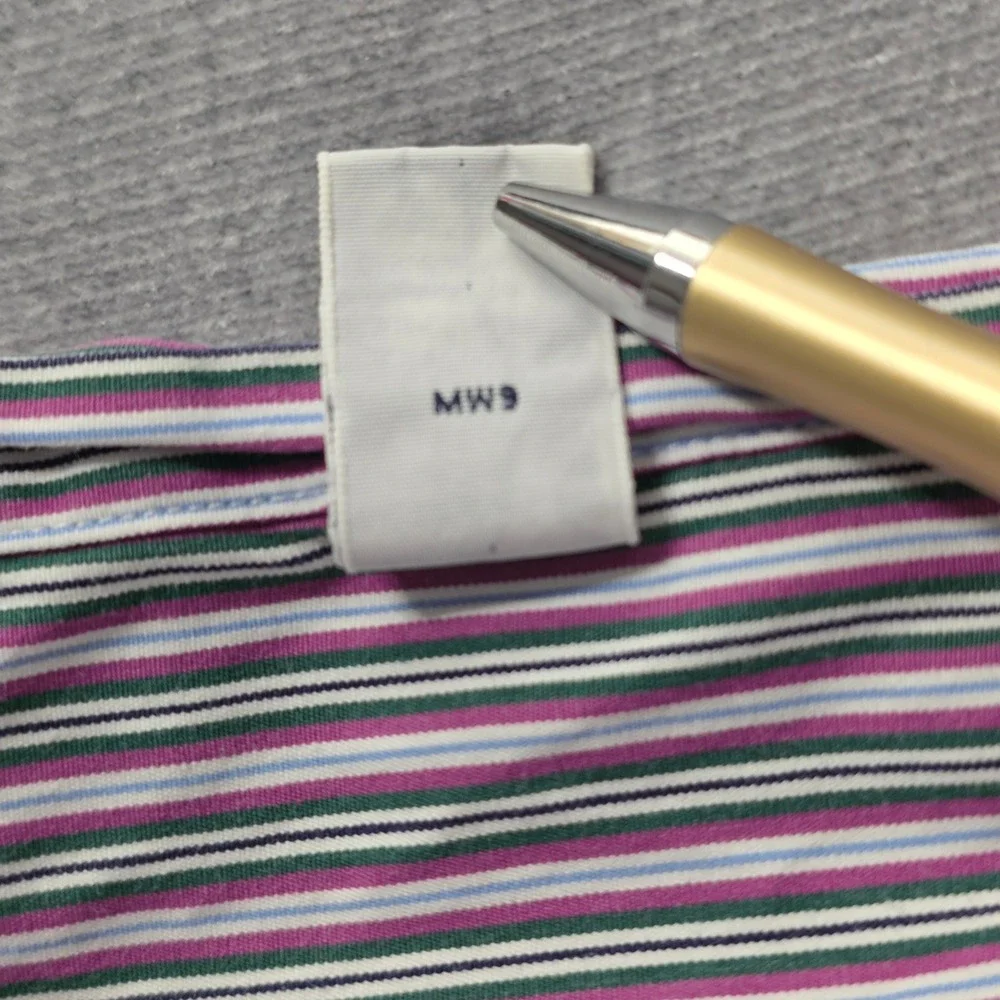 Ralph Lauren Button Down Shirt Mens 18 34/35 Multi Stripe Grandpacore Preppy XXL